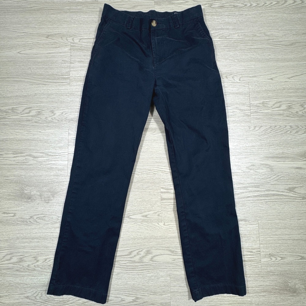 Vineyard‎ Vines Boys Chino Pants Navy Blue Size 16 Adjustable Waist Stretch
